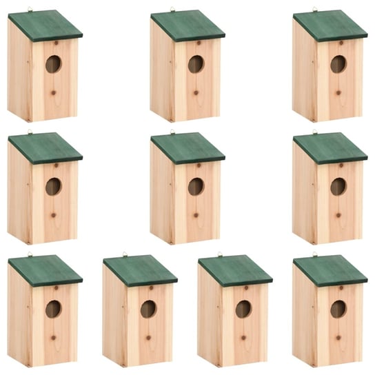 Zestaw 10 drewnianych domek dla ptaków - idealne s Zakito