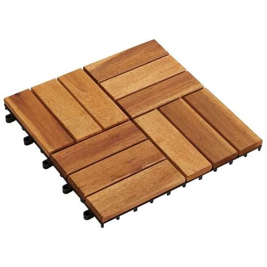 Zestaw 10 płytek tarasowych drewno akacjowe 30x30c / AAALOE Inna marka