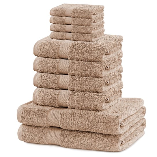 Zestaw 10 ręczników Marina beżowy DecoKing DecoKing