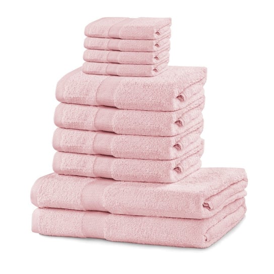 Zestaw 10 ręczników Marina różowy DecoKing DecoKing