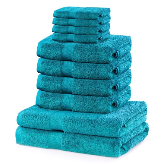 Zestaw 10 ręczników Marina turkusowy DecoKing DecoKing