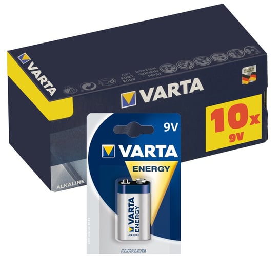 Zestaw 10x bateria alkaliczna VARTA Hi-voltage 9V Typ 6LR61 Energy Varta