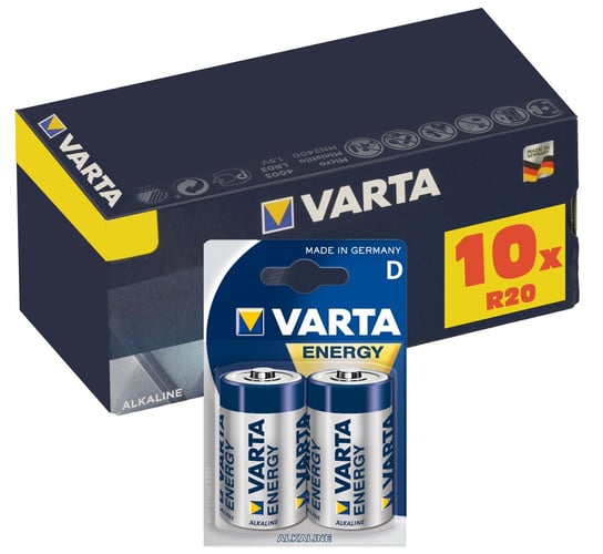Zestaw 10x baterie alkaliczne VARTA R20 Typ D Energy Varta