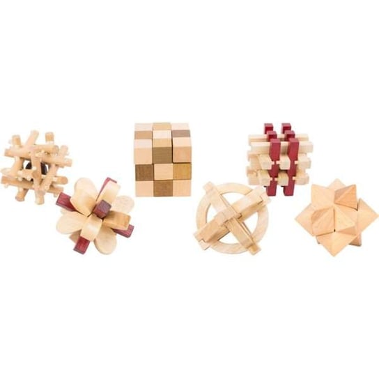 Zestaw 12 drewnianych zabawek łamigłówek Small Foot Design
