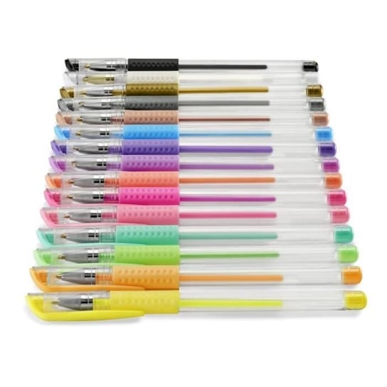 Zestaw 15 długopisów żelowych pastelowych i klasycznych Inna marka