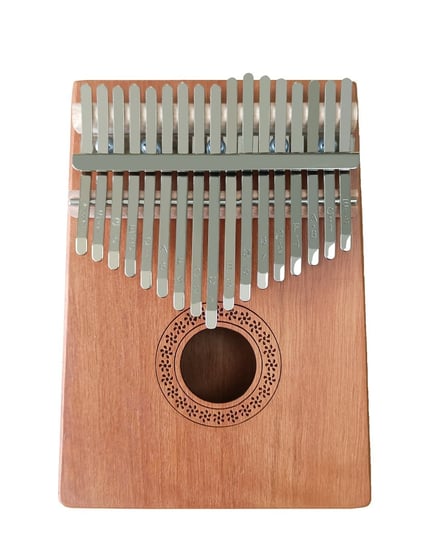 Zestaw 17-klawiszowego pianina kciukowego Kalimba z drewna mahoniowego w kolorze ciemnobrązowym - Do rozrywkowego muzykowania w drodze lub w domu. Intirilife