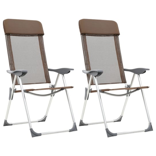 Zestaw 2 aluminiowych krzeseł kempingowych, 5 pozi Inna marka