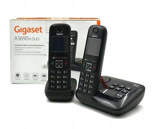Zestaw 2 bezprzewodowych telefonów DECT Gigaset AS690A, polskie menu Gigaset