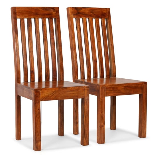 Zestaw 2 drewnianych krzeseł, brązowe, 43x43x104 c / AAALOE Inna marka