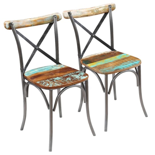 Zestaw 2 drewnianych krzeseł do jadalni - retro, r / AAALOE Inna marka