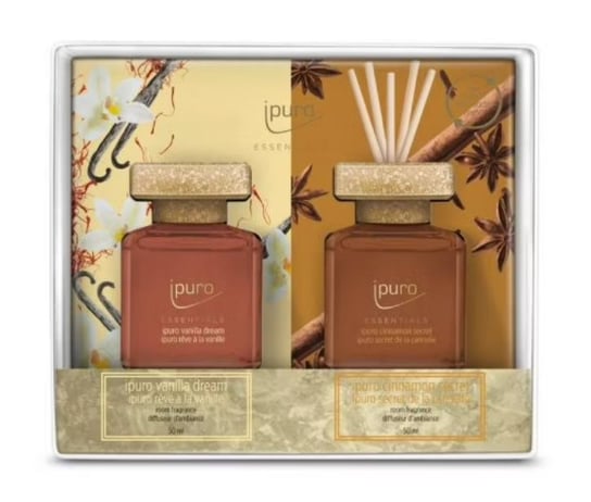 Zestaw 2 dyfuzorów zapachowych Vanilla Dream / Cinnamon secret Essentials iPuro ipuro