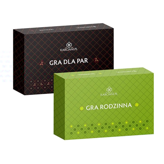 Zestaw 2 gier karcianych: Gra dla Par + Gra Rodzinna. Karty z pytaniami Karciani.pl