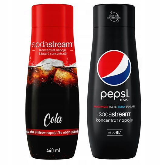 Zestaw 2 koncentratów SodaStream Cola+Pepsi MAX Soda Stream
