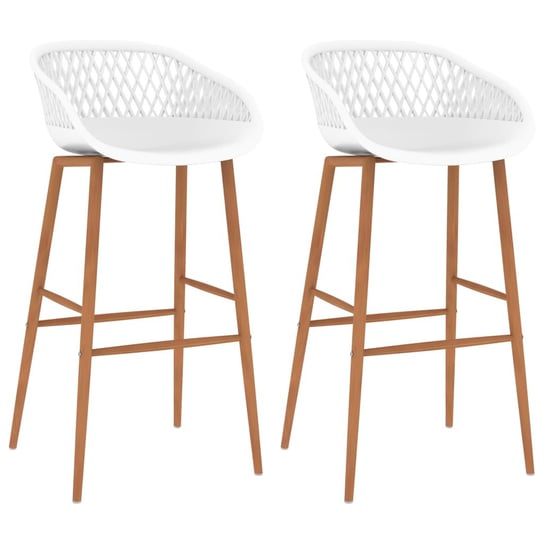 Zestaw 2 krzeseł barowych białe 48x47,5x95,5 cm / AAALOE Inna marka