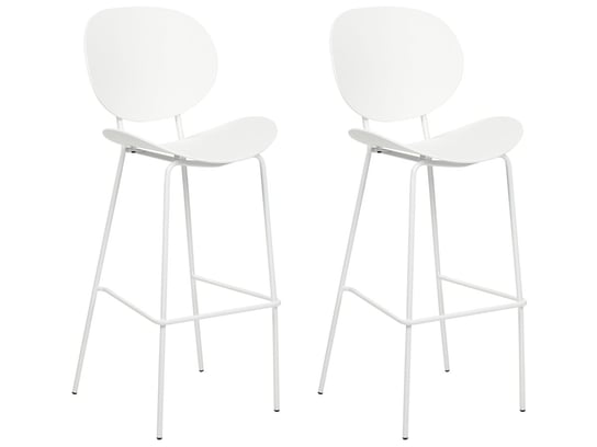 Zestaw 2 krzeseł barowych biały SHONTO Beliani