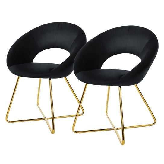 Zestaw 2 krzeseł do jadalni krzesła tapicerowane krzesła do salonu krzesła kuchenne krzesła aksamitne ML-DESIGN