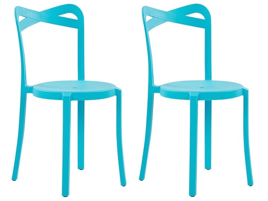 Zestaw 2 krzeseł do jadalni niebieski CAMOGLI Beliani