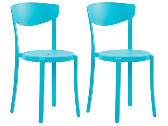 Zestaw 2 krzeseł do jadalni niebieski VIESTE Beliani