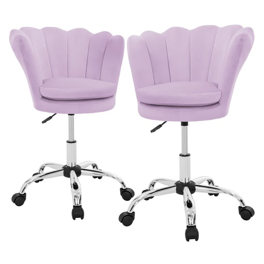Zestaw 2 krzeseł Krzesło biurowe obrotowe na kółkach Krzesło do biurka z regulacją wysokości ML-DESIGN