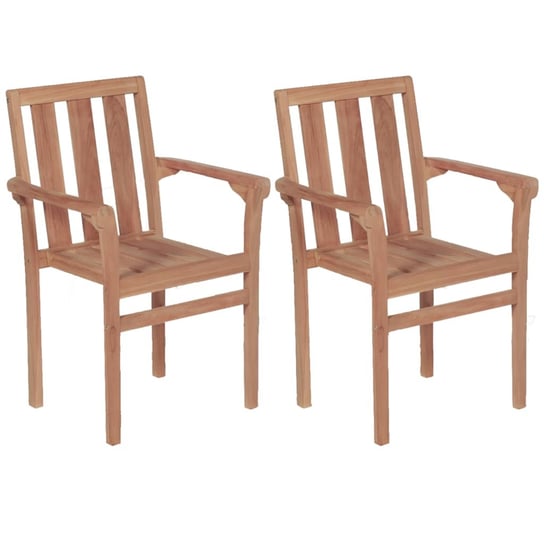 Zestaw 2 krzeseł ogrodowych drewnianych tekowych, Inna marka