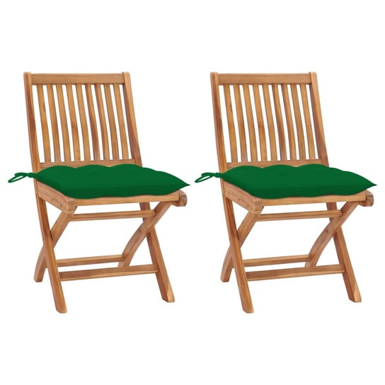Zestaw 2 krzeseł ogrodowych drewnianych, tekowych, Inna marka