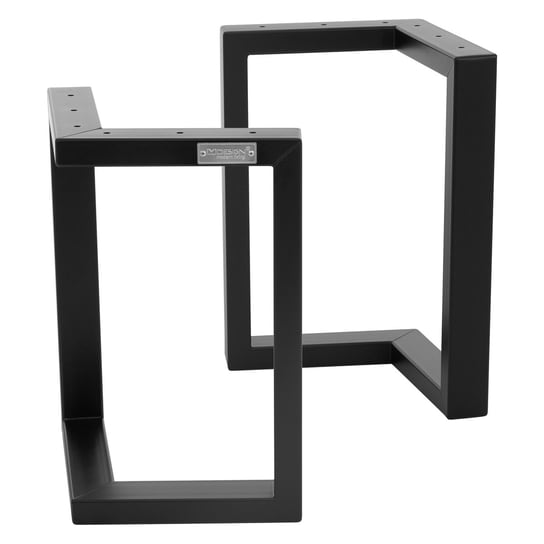 Zestaw 2 nóg do stolika w kształcie litery V 38x43 cm, czarne, wykonane z metalu ML-Design ML-DESIGN