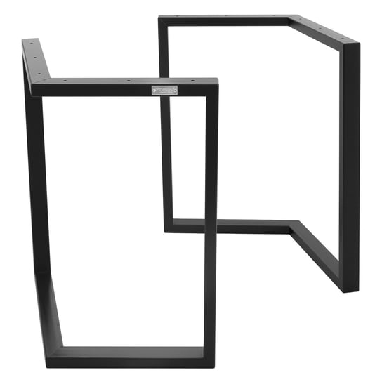 Zestaw 2 nóg do stołu w kształcie litery V 70x72 cm, czarne, metalowe ML-Design ML-DESIGN
