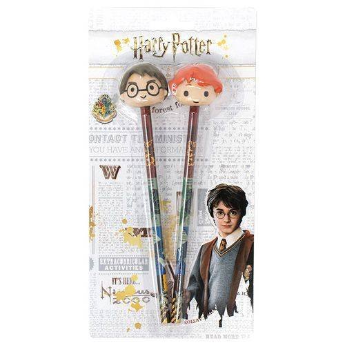 Zestaw 2 Ołówków Z Gumkami 3D Do Ścierania - Harry Potter Inna marka
