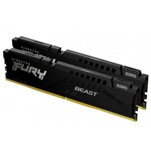 Zestaw 2 pamięci do komputerów stacjonarnych Kingston FURY Beast 32 GB (2 x 16 GB) 5600 MT/s DDR5 CL40 DIMM — KF556C40BBK2-32 Kingston