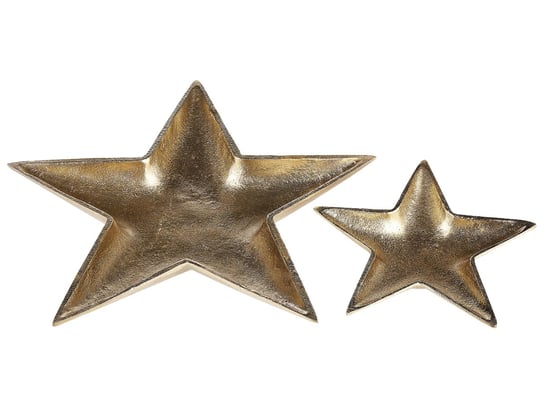 Zestaw 2 pater dekoracyjnych gwiazda złoty BANTEN Beliani