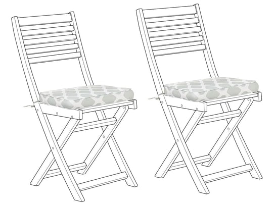 Zestaw 2 poduszek na krzesło ogrodowe miętowe FIJI Beliani