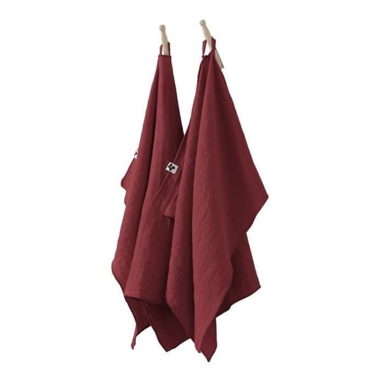 Zestaw 2 ręczników z gazy bawełnianej o wymiarach 50 x 70 cm w kolorze wina Inna marka