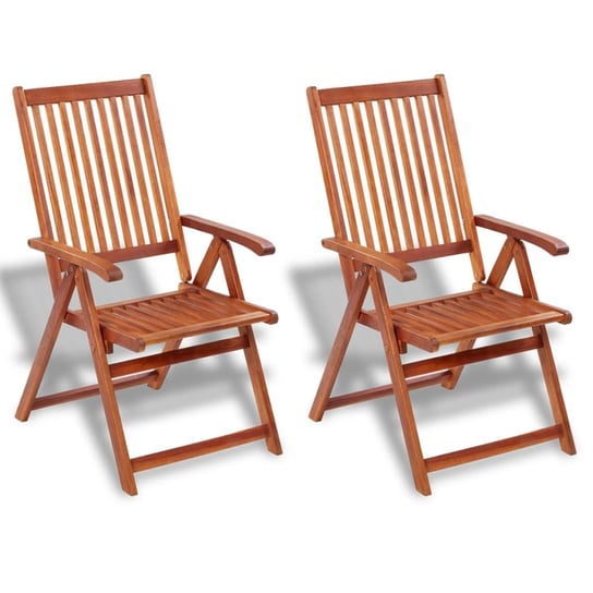 Zestaw 2 składane krzesła akacjowe - 57x69x111 cm, Inna marka