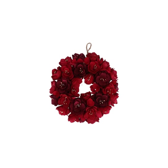 Zestaw 2 świątecznych wieńców Rosesurose - Czerwony, 30 cm Rituali Domestici