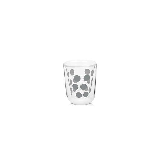 Zestaw 2 szklanek z łyżeczkami Zak! Designs Dot Dot, srebrne, 75 ml ZakDesigns