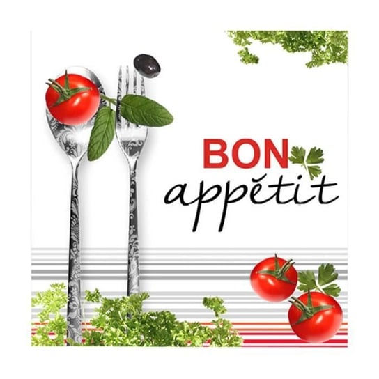 Zestaw 20 papierowych serwetek pomidorowych Bon Appetit Inna marka