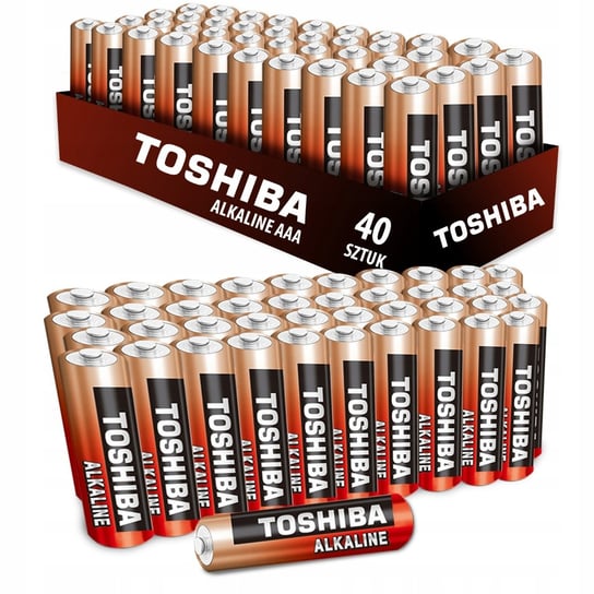 Zestaw 20 x Baterie Alkaliczne TOSHIBA RED ALKALINE LR03 AAA 1,5V FOLIA 2szt Toshiba