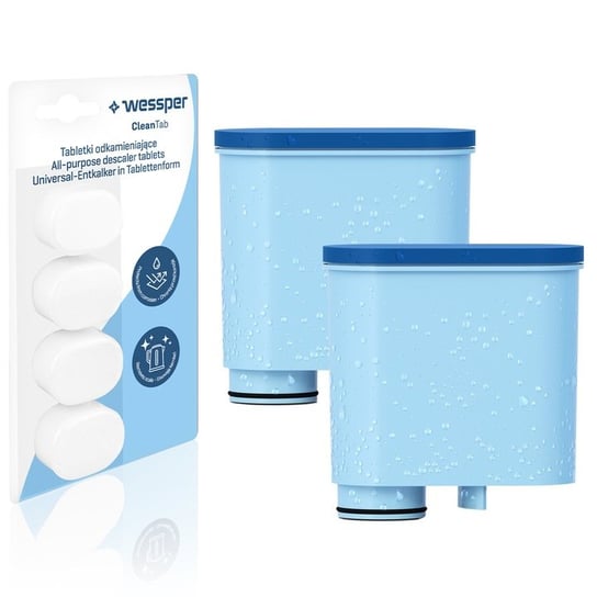 Zestaw 2X Filtr Wessper Aquaclear + Tabletki Odkamieniające Wessper Cleantab Wessper