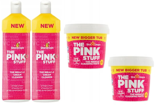 Zestaw 2x THE PINK STUFF Pasta czyszcząca + 2x Mleczko czyszczące The Pink Stuff