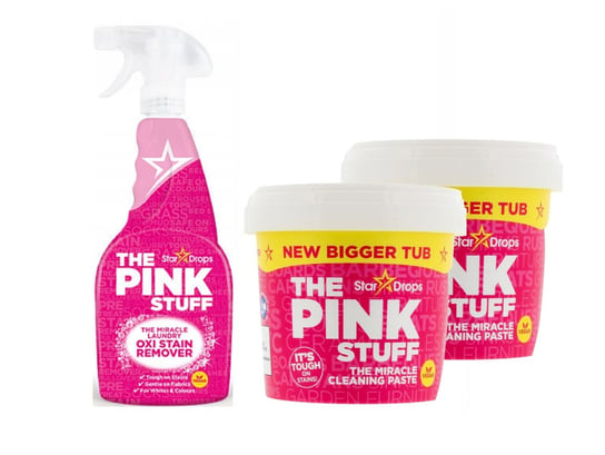 Zestaw 2x THE PINK STUFF Pasta czyszcząca + Odplamiacz w sprayu The Pink Stuff