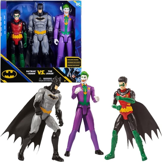 Zestaw 3 Figurek Batman Robin Joker 30Cm Spin Master