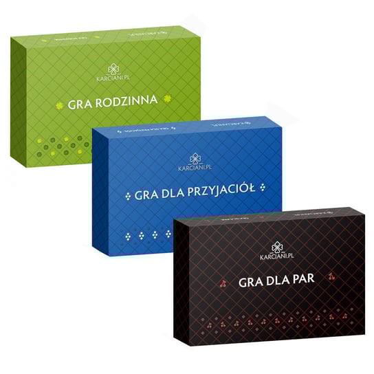 Zestaw 3 gier karcianych: Gra dla Par + Gra dla przyjaciół + Gra dla rodziny Karciani.pl