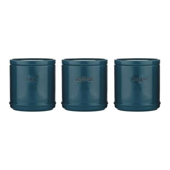 Zestaw 3 Pojemników Ceramicznych (Tealblue) Accents Price & Kensington Price&Kensington
