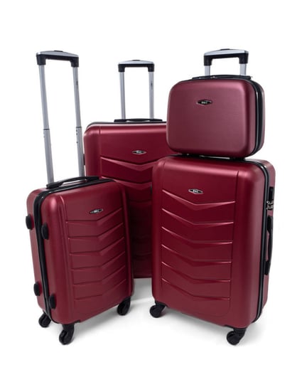 Zestaw 3 walizek + Kuferek KEMER RGL 520 Bordowy KEMER