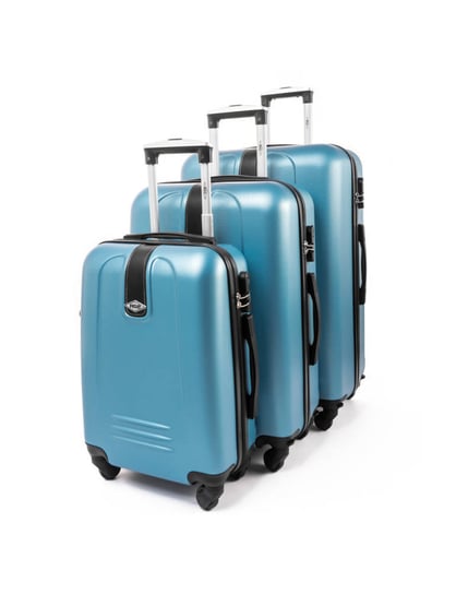 Zestaw 3 walizek PELLUCCI RGL 910 Metaliczno niebieski PELLUCCI
