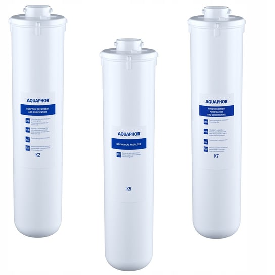 Zestaw 3 wkładów filtrujących Aquaphor K2, K5, K7M AQUAPHOR