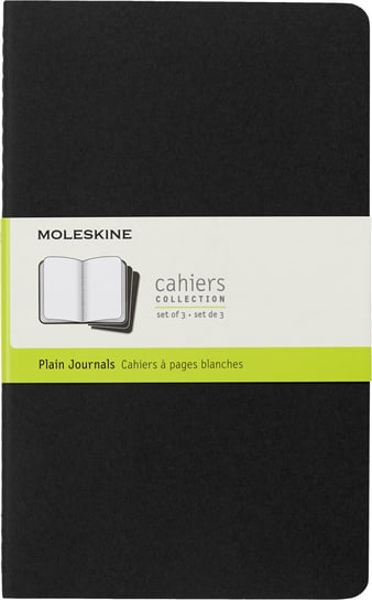 Zestaw 3 Zeszytów Moleskine Cahier Journals L (13x21cm) gładki, czarny, 80 stron Moleskine