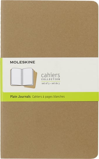 Zestaw 3 Zeszytów Moleskine Cahier Journals L (13x21cm) gładki, piaskowy, 80 stron Moleskine