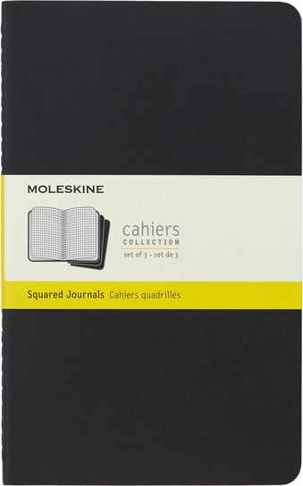 Zestaw 3 Zeszytów Moleskine Cahier Journals L (13x21cm) w kratkę, czarny, 80 stron Moleskine