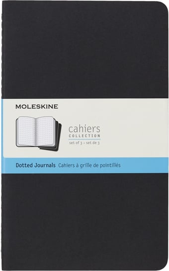 Zestaw 3 Zeszytów Moleskine Cahier Journals L (13x21cm) w kropki, czarny, 80 stron Moleskine